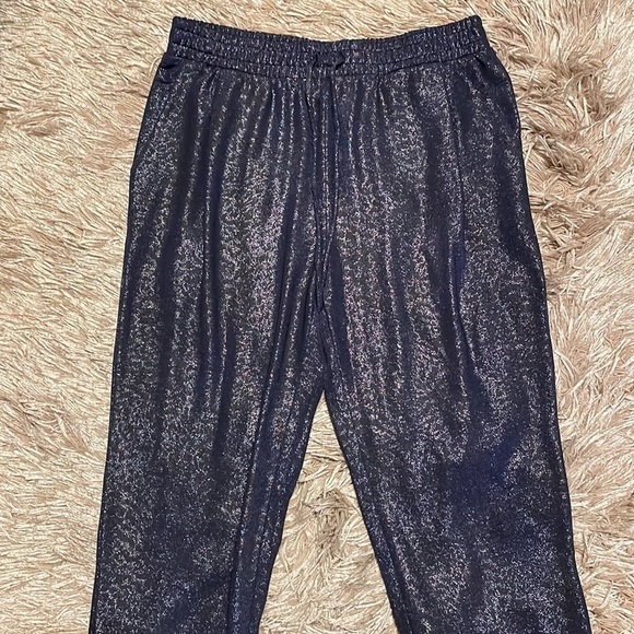 Jennifer Lopez Leopard Print Purple Hi Rise Straight Leg Sheer Pants Small - Picture 2 of 12